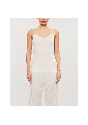 Womens Hanro V-Neck Cotton-Jersey Top