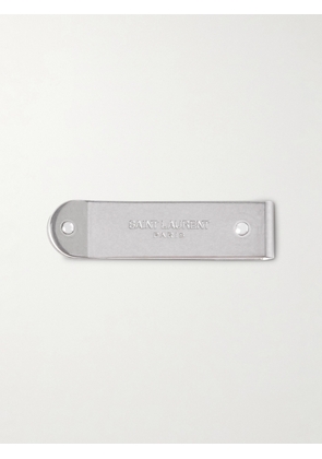 SAINT LAURENT - Logo-Engraved Silver-Tone Money Clip - Men - Silver