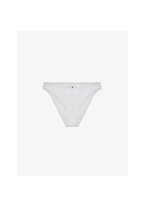 Womens Cou Cou Intimates Pointelle High-Rise Cotton Briefs