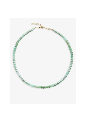 Womens Monica Vinader Hope Recycled 18ct Yellow-Gold Plated Sterling Silver Beaded Neckline