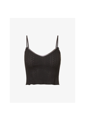 Womens Cou Cou Intimates Pointelle Sleeveless Cotton Top