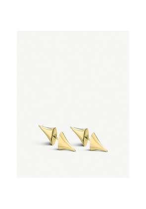 Womens Shaun Leane Rose Thorn Yellow Gold-Plated Vermeil Silver Bar Earrings