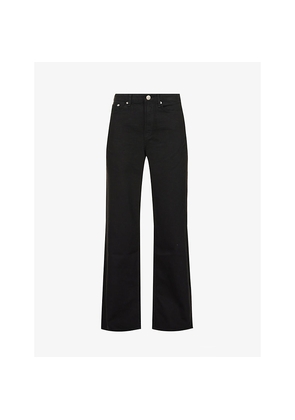 Womens Rag & Bone Logan Wide-Leg High-Rise Cotton-Blend Jeans