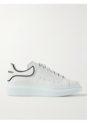 McQueen - Exaggerated-Sole Rubber-Trimmed Leather Sneakers - Men - White - EU 39