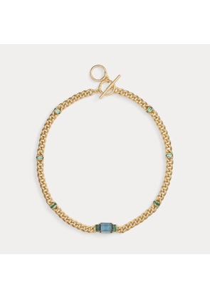 Gold-Plated Stone Collar Necklace