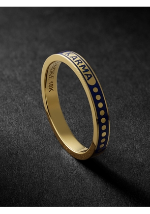 Foundrae - Karma 18-Karat Gold and Enamel Ring - Men - Gold - M