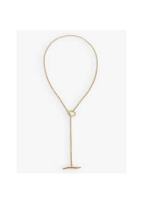 Womens Monica Vinader Nura Reef Lariat 18ct Yellow Gold-Plated Vermeil Sterling Silver Necklace