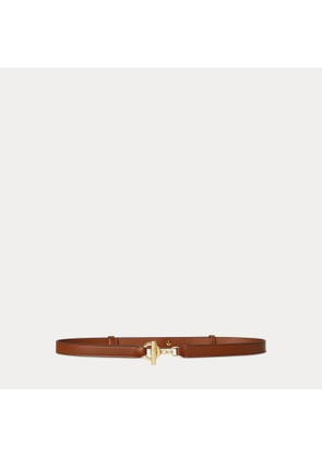 Leather Toggle Skinny Belt