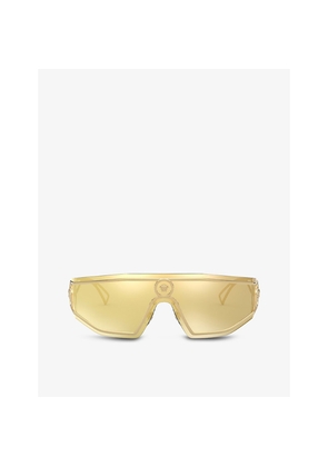Womens Versace Ve2226 Wrap-Around Metal Sunglasses