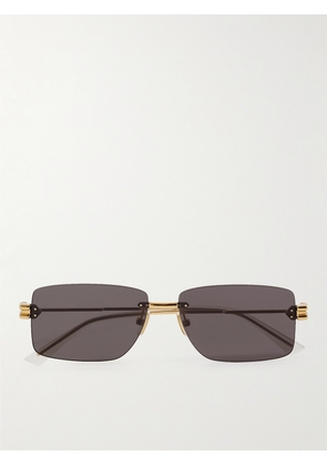 Bottega Veneta - Frameless Gold-Tone Sunglasses - Men - Gold