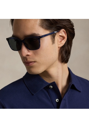 Rugby-Stripe Square Sunglasses