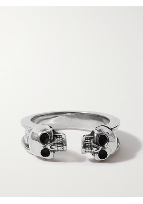 McQueen - Skull Burnished Silver-Tone Ring - Men - Silver - 15