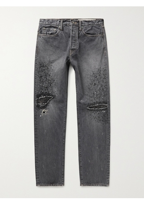 KAPITAL - Monkey CISCO Distressed Denim Jeans - Men - Gray - UK/US 30