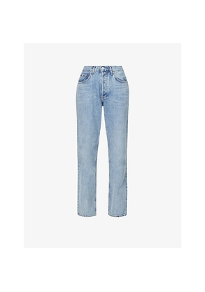Womens Agolde Lana Straight-Leg Mid-Rise Denim Jeans