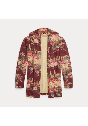 Floral Linen-Cotton Jersey Duster