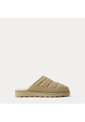 Reade Suede-Trim Quilted Scuff Slipper