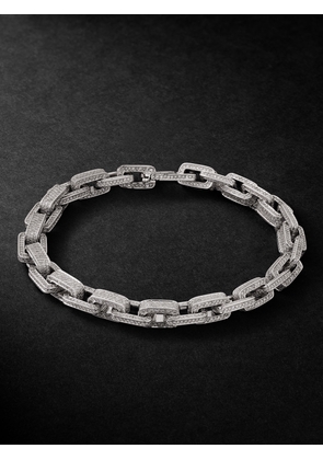 SHAY - 18-Karat White Gold Diamond Bracelet - Men - Silver
