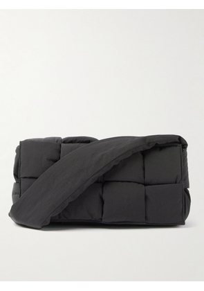 Bottega Veneta - Tech Cassette Padded Intrecciato Shell Messenger Bag - Men - Black