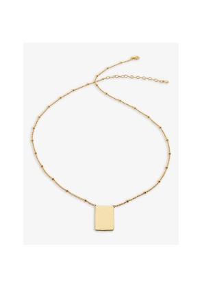 Womens Monica Vinader Siren Muse Id Recycled 18ct Yellow Gold-Plated Vermeil Sterling-Silver Necklace