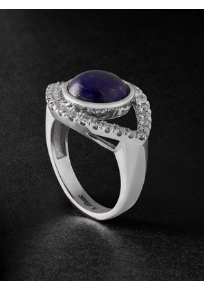 Jacquie Aiche - Eye Large White Gold Lapis Lazuli and Diamond Ring - Men - Blue - 11