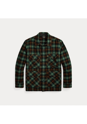 Plaid Wool Twill Overshirt