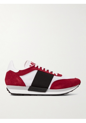 Moncler - Horace Suede And Mesh Sneakers - Men - Burgundy - EU 40