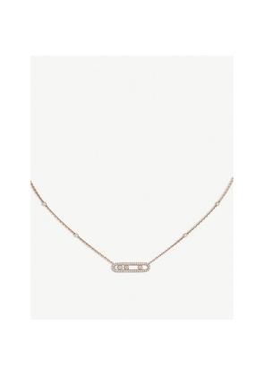 Messika Baby Move Pavé 18ct Pink-Gold and Diamond Necklace