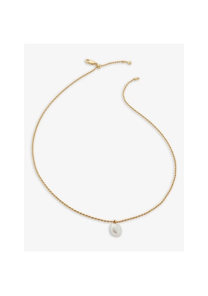 Womens Monica Vinader Nura Keshi Tiny Pearl and 18ct Yellow Gold-Plated Vermeil Sterling Silver Necklace