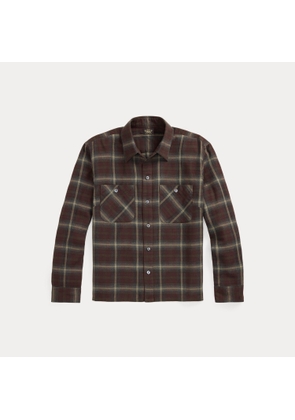 Heathered Plaid Cotton Shirt