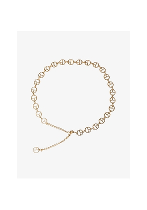 Womens Claudie Pierlot Apacclaudie Logo-Embossed Zamac Chain Belt