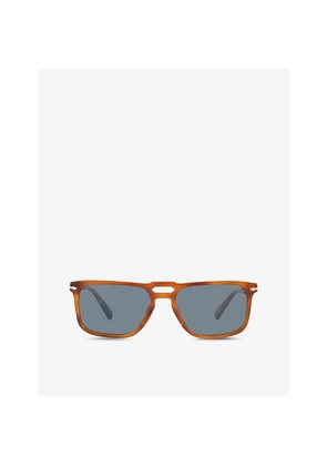 Womens Persol Po3273S Rectangle-Shape Pilot Acetate Sunglasses