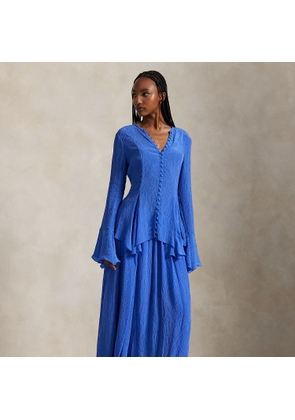 Crinkled A-Line Wrap Skirt