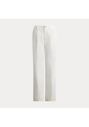 Pleated Cotton-Blend Relaxed Trouser