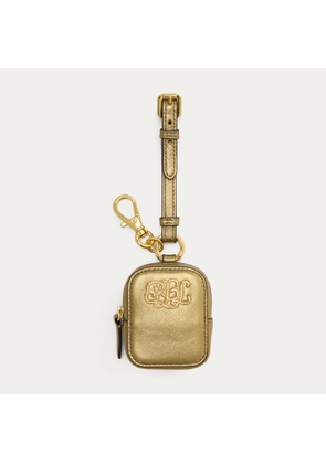 Metallic Nappa Leather Mini Zip Pouch