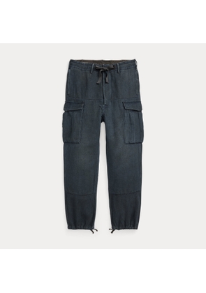 Indigo Double-Faced Twill Cargo Trouser