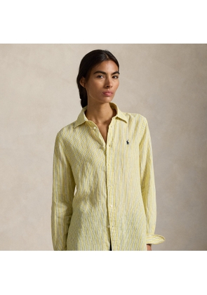 Classic Fit Striped Linen Shirt