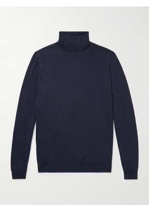 John Smedley - Cherwell Merino Wool Rollneck Sweater - Men - Blue - S
