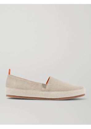 Mulo - Linen Espadrilles - Men - Neutrals - UK 6