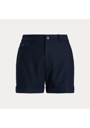 Pleated Double-Faced Cotton Short