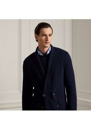 Textured Cashmere Blazer Cardigan