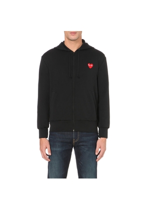 Mens Comme Des Garcons Play Play Heart Logo Jersey Hoody