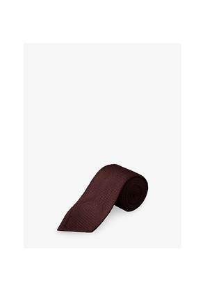 Mens Eton Textured Woven Silk Tie