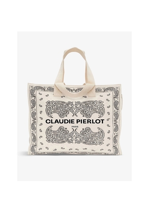 Womens Claudie Pierlot Paisley-Print Cotton Travel Tote Bag