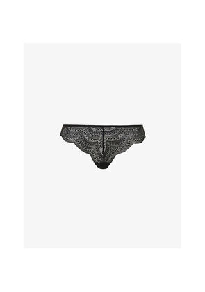 Womens Simone Perele Karma Mid-Rise Stretch-Lace Briefs