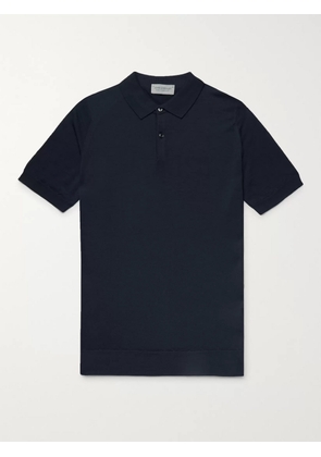 John Smedley - Payton Slim-Fit Wool Polo Shirt - Men - Blue - S