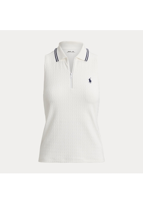 Slim Fit Sleeveless Racerback Polo Shirt