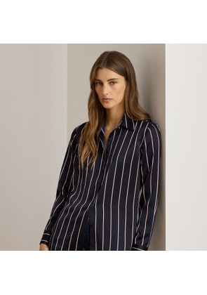 Classic Fit Striped Charmeuse Shirt