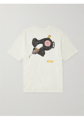 KAPITAL - Printed Cotton-Jersey T-Shirt - Men - Neutrals - XS