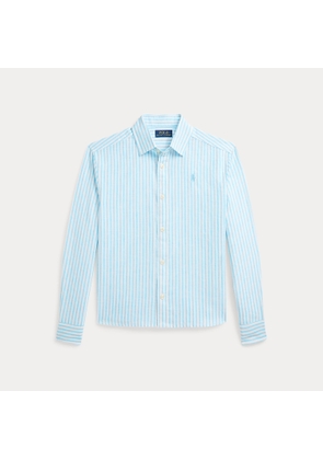 Striped Linen-Cotton Boxy Shirt