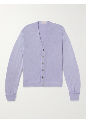 KAPITAL - Intarsia Knitted Cardigan - Men - Purple - 3